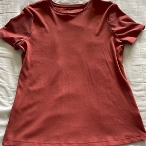 Burnt Orange Ribbed T-Shirt
